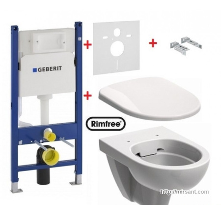Инсталляция Geberit+унитаз KOLO Nova Pro Rimfree