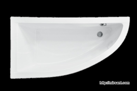 Ванна акриловая асимметричная Praktika 140х70L/R || 