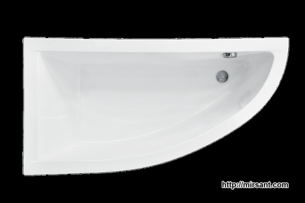 Ванна акриловая асимметричная Praktika 140х70L/R