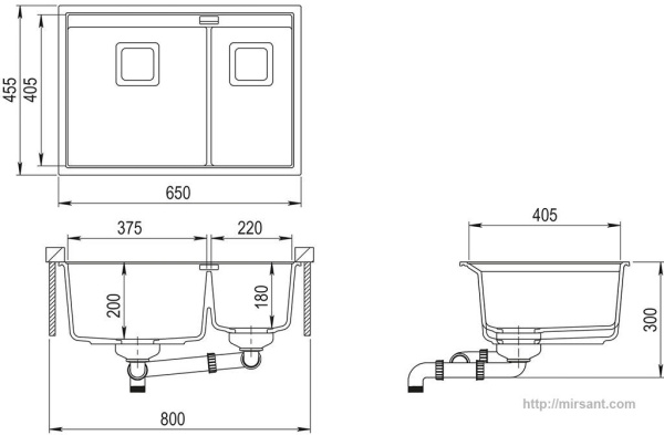 Кухонная мойка  Delicia SQD150AW