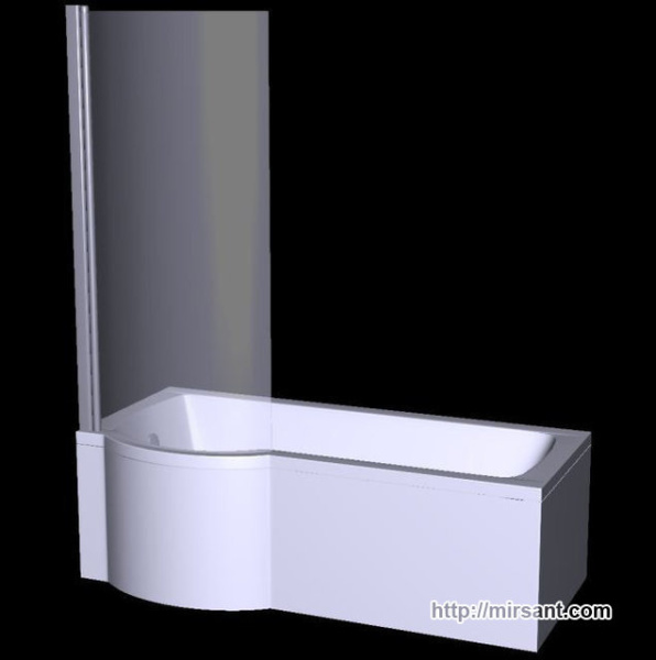Ванна акриловая асимметричная Inspiro 150х70 L/R