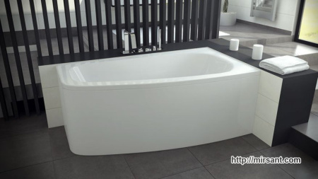 Ванна акриловая асимметричная Luna 150х80 L/R || 