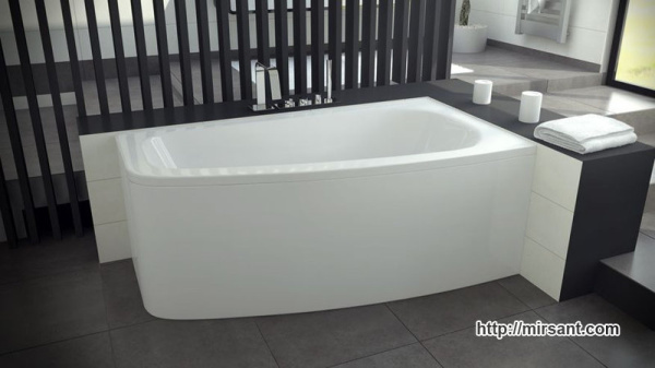 Ванна акриловая асимметричная Luna 150х80 L/R