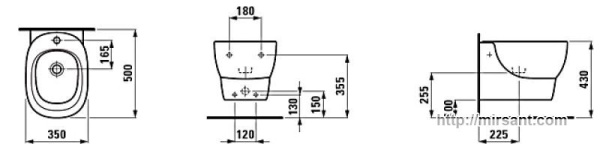 Биде Laufen Mimo 3055.1 подвесное