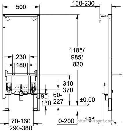 Инсталляция для биде Grohe 38553 || 