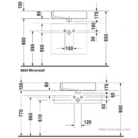Раковина Duravit Vero 0452600000 59.5 см. || 