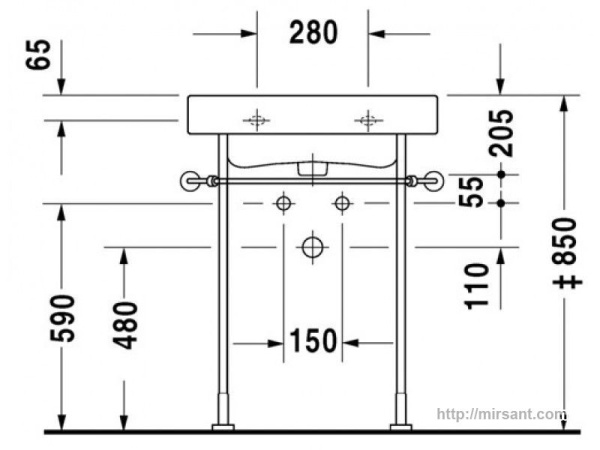 Раковина Duravit Happy D. 0417650000 65 см.