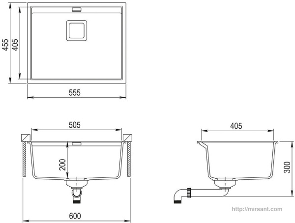 Кухонная мойка  Delicia SQD100AW