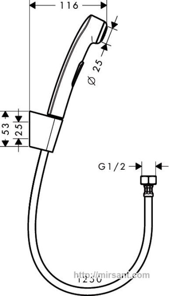 Гигиенический набор Hansgrohe 32129