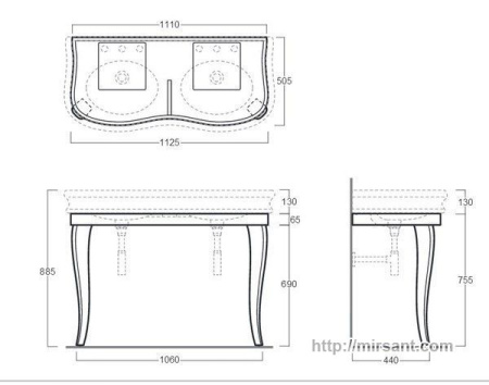 Тумба SIMAS Lante LAM120+LA12 || 